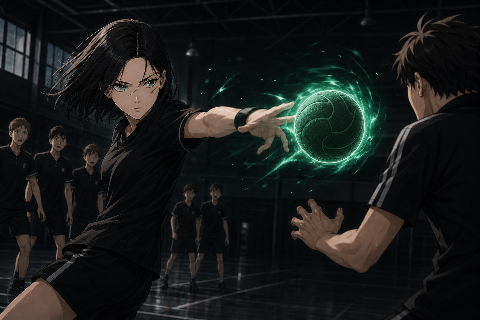 Kira libère l’énergie d’Inertia dans un ballon de handball